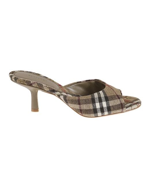 Burberry Heeled Mules in het Gray
