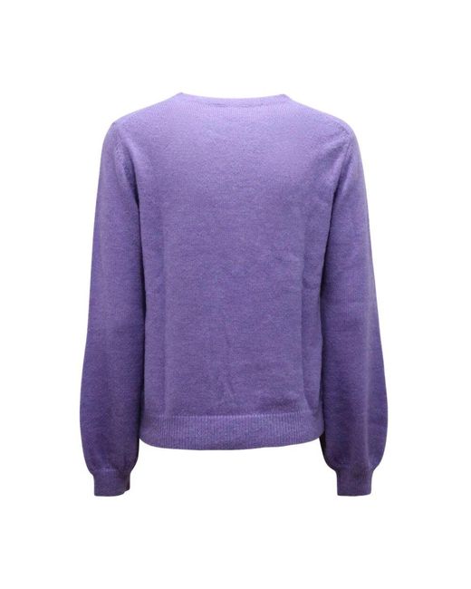 Round-Neck Knitwear Sun 68 de color Purple