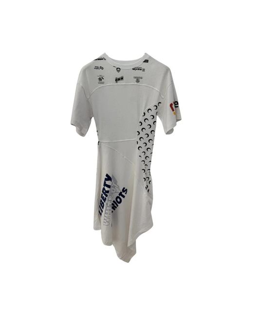 MARINE SERRE Gray Short Dresses