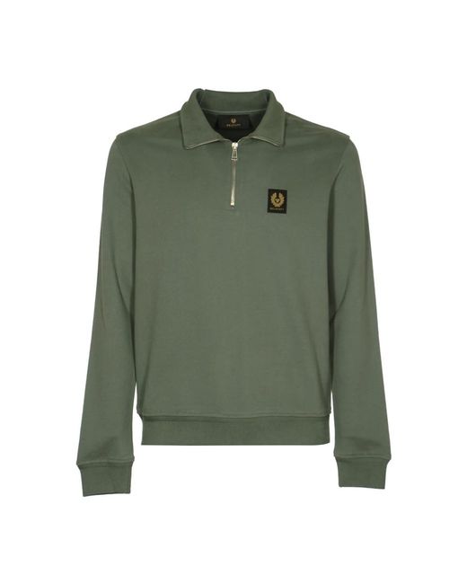 Belstaff Casual quarter zip sweatshirt in Green für Herren