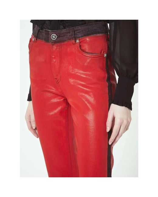 Leather Trousers John Richmond en coloris Red