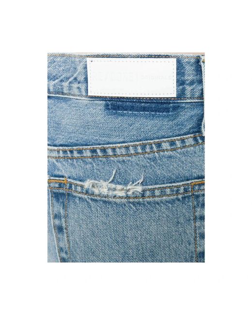 Re/done Straight Jeans in het Blue