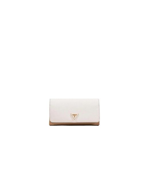 Guess White Tri-Fold Wallet