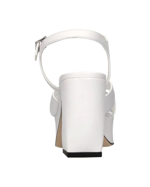 Sergio Rossi White High Heel Sandals