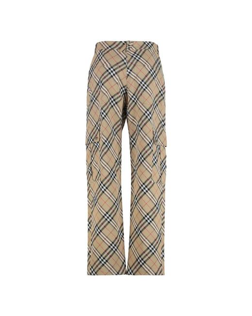 Wide Trousers di Burberry in Gray da Uomo