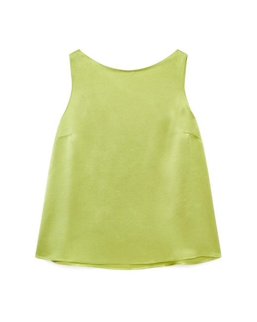 Maliparmi Glanzende Cady Top in het Green