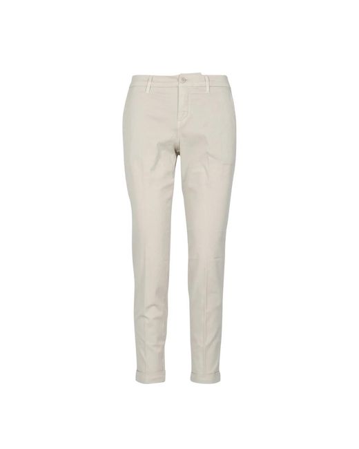 Pantalones grises de algodón corte regular bolsillos Fay de color Gray