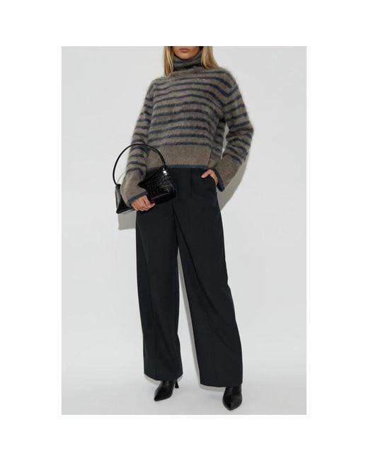 Lisa Yang Gray Kaschmir Rollkragenpullover
