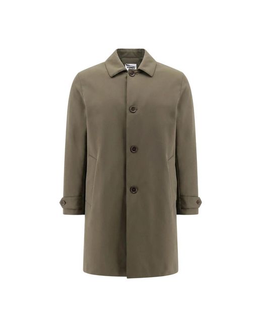 Aspesi Jassen ,Groen ,Polyester Buttoned Coat in het Green voor heren