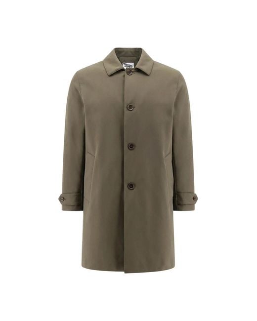 Aspesi Green Single-Breasted Coats for men