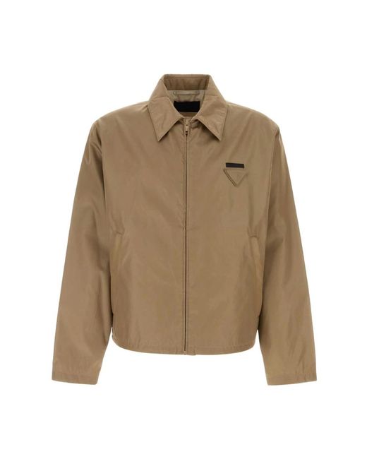 Prada Re-Nylon Short Zip Jacket in het Green voor heren