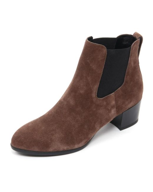 Hogan Brown Chelsea Boots