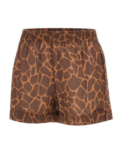 Mc2 Saint Barth Brown Short Shorts
