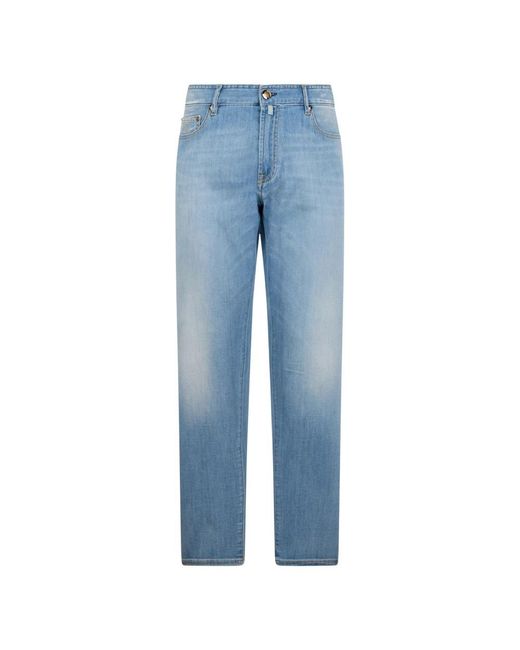 Moorer Blue Straight Jeans for men