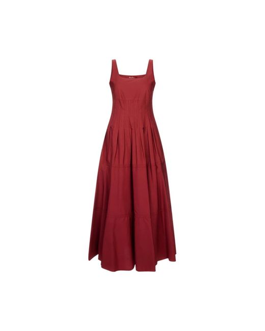 Max Mara Maxi Jurken in het Red