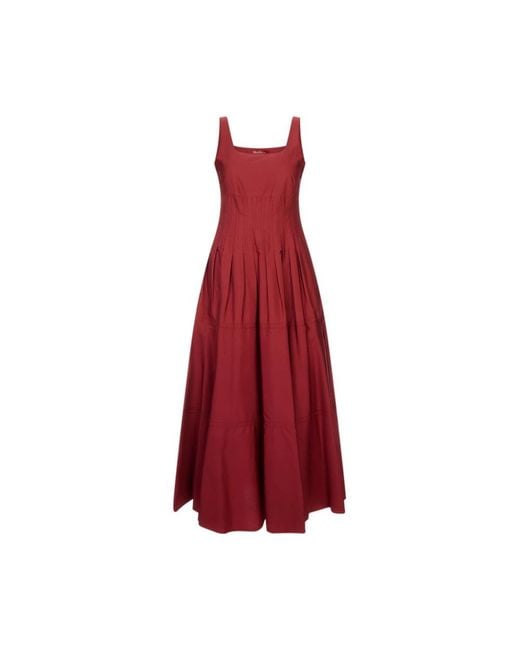 Max Mara Maxi Jurken in het Red