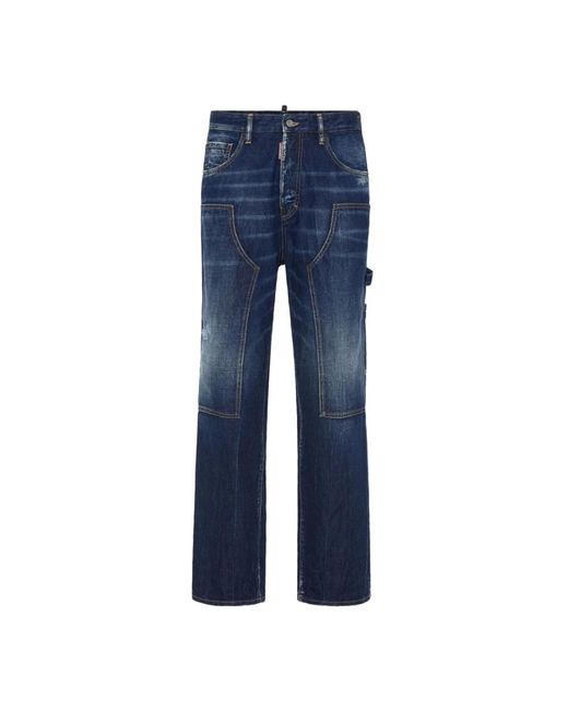 DSquared² Jeans ,Blauw ,Katoen Straight Jeans in het Blue voor heren