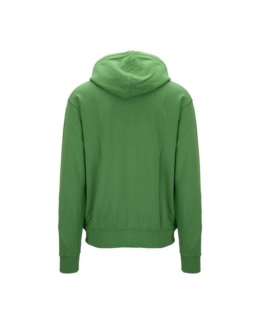 DSquared² Hoodies & Sweatvesten ,Groen ,Katoen Hoodie Met Trekkoord in het Green voor heren