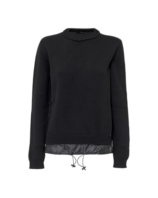 Fay Black Round-Neck Knitwear