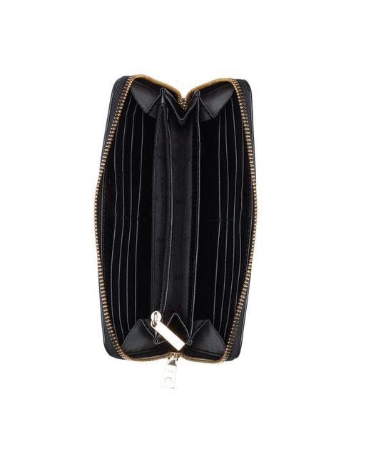 DKNY Black Stilvolle reißverschluss brieftasche schwarz