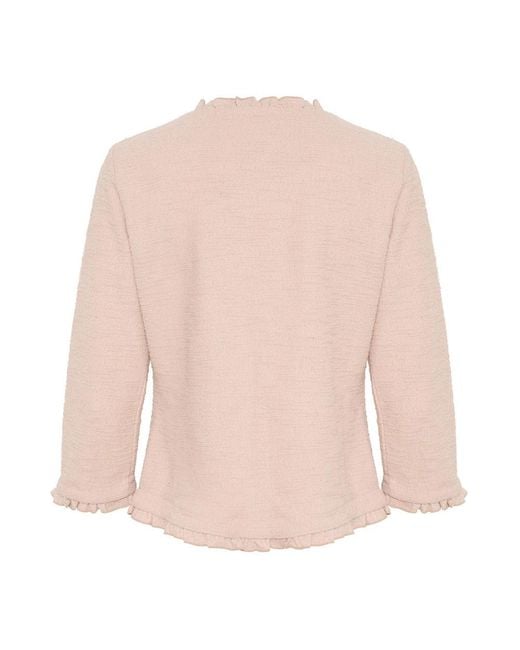 Cream Truien & Vesten ,Roze ,Katoen Rose Dust Vest Met Ruches in het Pink