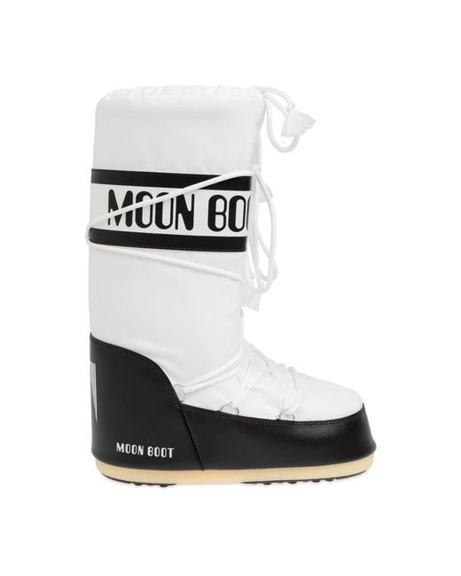 Moon Boot Schoenen ,Wit ,Nylon Sneeuwlaarzen Icoon Nylon in het White