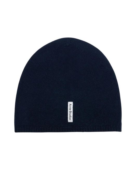 Acne Fitted Beanie in het Blue