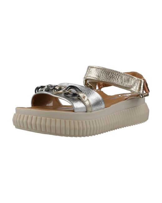 Flat Sandals Mjus en coloris Metallic