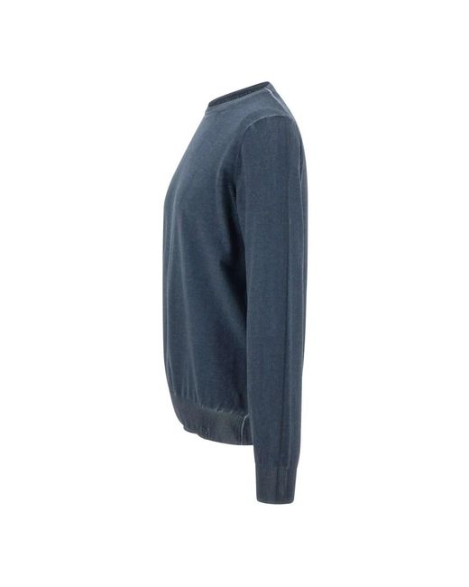 Bob Blue Round-Neck Knitwear for men