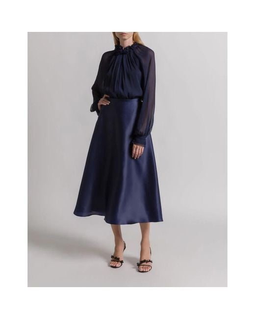 Alberta Ferretti Blue Blouses