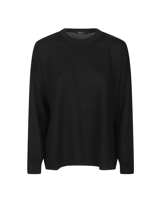 Aragona D3267Tf Trui Met Lange Mouwen En Ronde Hals in het Black