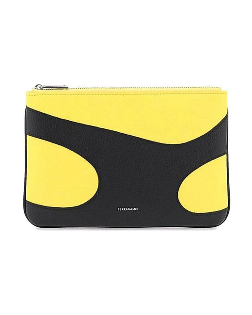 Ferragamo Yellow Clutches