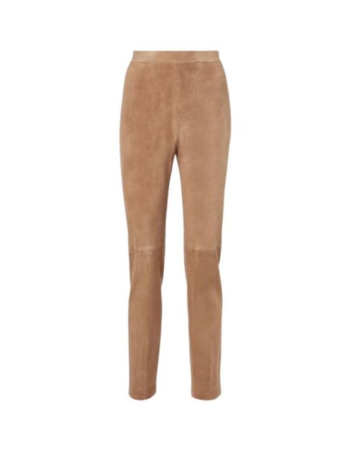 Max Mara Natural Leather Trousers