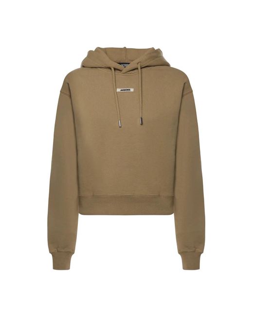 Jacquemus Hoodies & Sweatvesten ,Katoen Le Hoodie Gros Grain in het Green