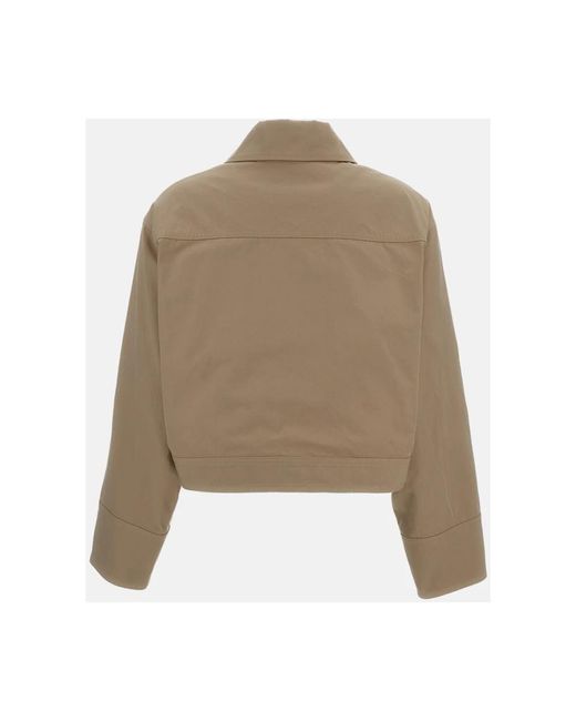 Plan C Brown Boxy Pocket Jacket