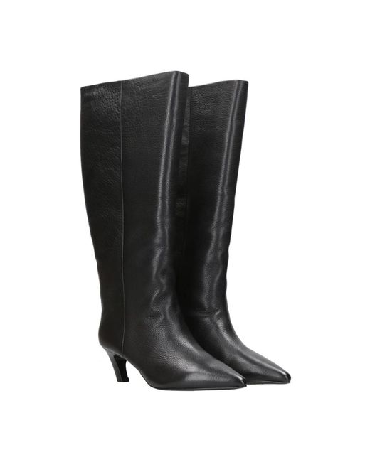 Ash Gray Heeled Boots