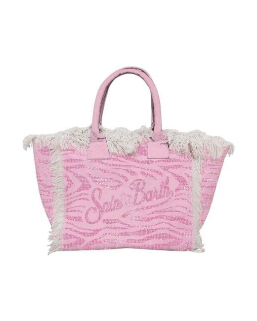 Mc2 Saint Barth Pink Zebra Strass Vanity Tasche