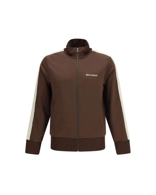 Palm Angels Brown Zip-Throughs for men