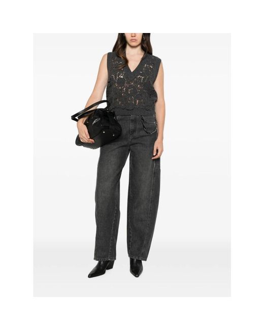 Ermanno Scervino Black V-Neck Knitwear