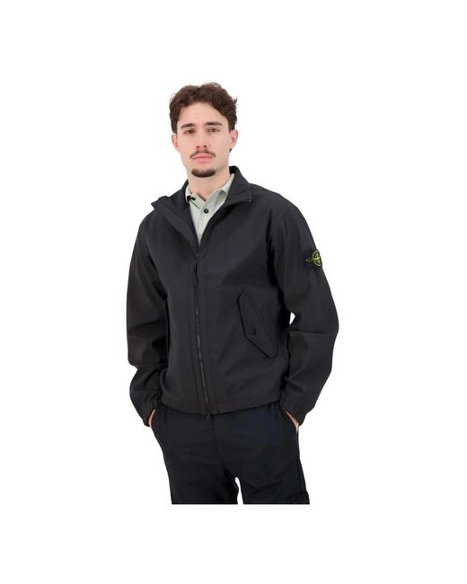 Stone Island Black Light Jackets for men