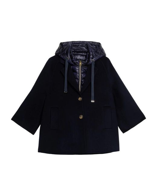 Oltre Jassen ,Blauw ,Wol Combined Jacket in het Blue