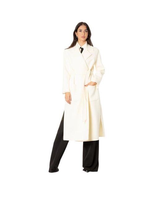 Belted Coats SIMONA CORSELLINI de color Natural
