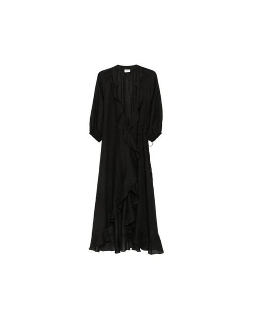Marella Black Wrap Dresses
