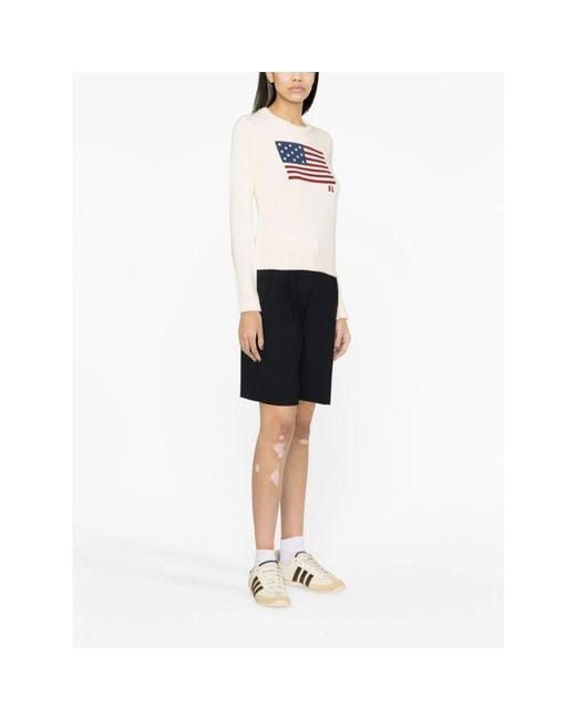 Ralph Lauren White Round-Neck Knitwear