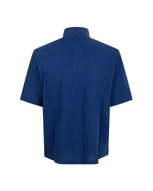 AMI Blue Polo Shirts for men