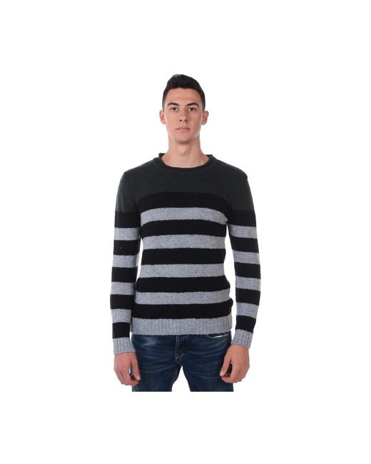 Round-Neck Knitwear Daniele Alessandrini de hombre de color Black