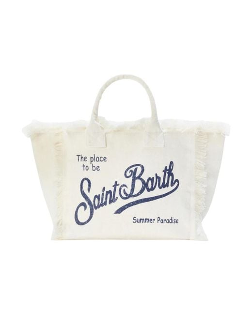 Mc2 Saint Barth White Shopping Bags
