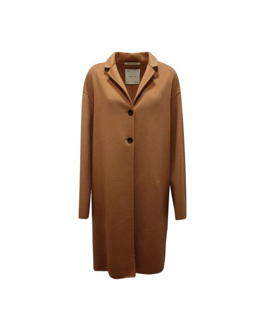 EMMA & GAIA Brown Single-Breasted Coats
