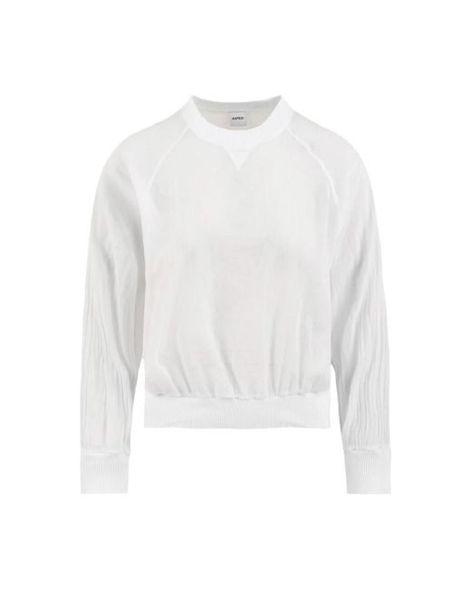 Aspesi White Round-Neck Knitwear