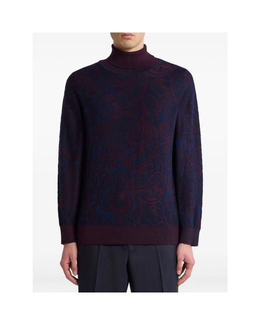 Etro Blue Turtlenecks for men